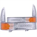 Anzo Usa ANZO 511039 Parking Signal Lights; Chrome Euro Amber A1R-511039